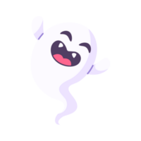 carino fantasma cartone animato fantasma nel bianca mantello Halloween pauroso illustrazione png