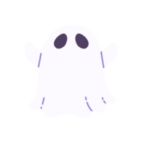 carino fantasma cartone animato fantasma nel bianca mantello Halloween pauroso illustrazione png
