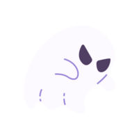 carino fantasma cartone animato fantasma nel bianca mantello Halloween pauroso illustrazione png