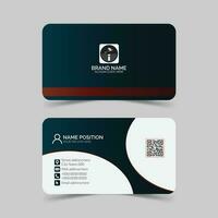 Classic and simple business card layout vector