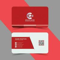 Double-sided corporate business card template. Horizontal and vertical layout. vector