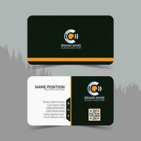 Corporate business card template, modern business card design template, Clean and unique professional business card template layout vector