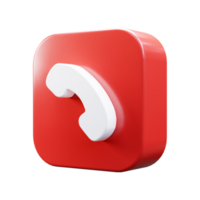 phone rejected call received sign ui icon 3d png