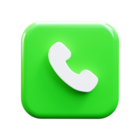 telefoon inkomende oproep ontvangen teken ui icon 3d png