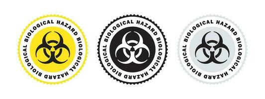 Biological hazard badges. Warning sign. Caution signs. Vector scalable graphics