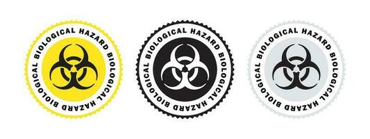 Biological hazard badges. Warning sign. Caution signs. Vector scalable graphics