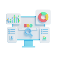 Web page analysis optimization icon illustration or web page analysis graph illustration png