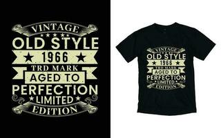 Vintage t-shirt design, Old style t-shirt design, Vintage limited edition t-shirt design vector