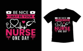 Nurse typography t shirt design vector