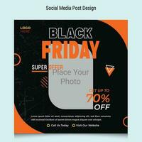 Black friday sale social media banner template, Black friday social media post banner template, Black friday social media post and discount sale banner design template vector