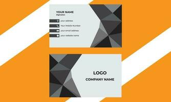 limpiar estilo moderno negocio tarjeta plantilla, profesional negro ,corporativo empresa negocio , elegante negocio tarjeta con negro detalles, negocio saludo tarjeta modelo diseño introducir tarjeta incluir muestra vector