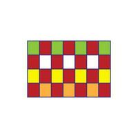 A colorful square Colorful  pattern on a white background vector
