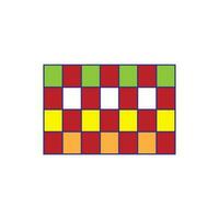 A colorful square Colorful  pattern on a white background vector