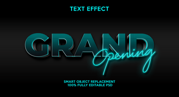 3d text effekter mall psd