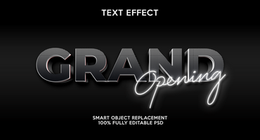 3D text effects template psd