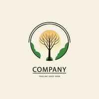 vector tree logo template design