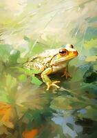 Frog on natural background photo