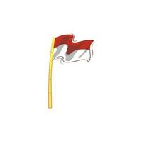 diseño de ilustración de vector de bandera de indonesia