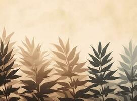 Beige shadows leaves background photo