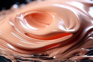 Foundation liquid elements splash. Fluid cosmetic cream or cosmetic make-up creamy product concept by photo