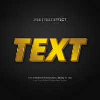 luxe or texte effet psd