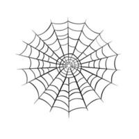 Black spider web isolated vector