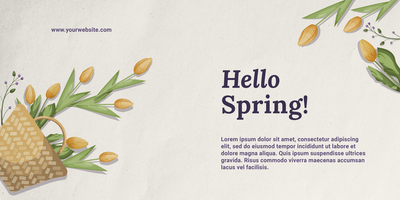 modisch Vorlage Werbung Banner, Buchseite, mit Frühling Blumen und Blätter. geeignet zum Sozial Netzwerke, Netz Design. psd