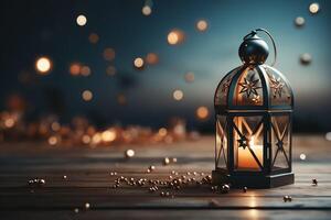 Eid mubarak and ramadan kareem greetings with islamic lantern and mosque. Eid al fitr background. Eid al fitr background of window concept by photo