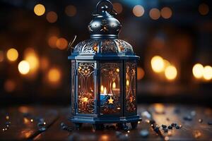 Eid mubarak and ramadan kareem greetings with islamic lantern and mosque. Eid al fitr background. Eid al fitr background of window concept by photo