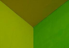 Interior Design with a ceiling corner wall with three colors photo