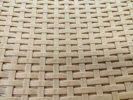Plastic woven bamboo texture for background and design. photo