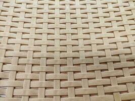 Plastic woven bamboo texture for background and design. photo