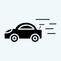 Icon Race Car. related to Racing symbol. glyph style. simple design editable. simple illustration vector