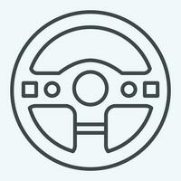 Icon Steering Wheel. related to Racing symbol. line style. simple design editable. simple illustration vector