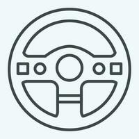 Icon Steering Wheel. related to Racing symbol. line style. simple design editable. simple illustration vector