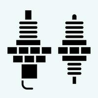 Icon Spark Plug. related to Racing symbol. glyph style. simple design editable. simple illustration vector