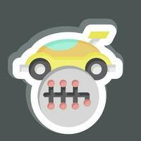 Sticker Gearshift. related to Racing symbol. simple design editable. simple illustration vector