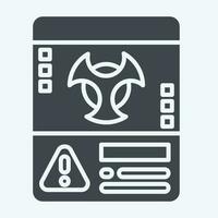 Icon Biohazard. related to Nuclear symbol. glyph style. simple design editable. simple illustration vector