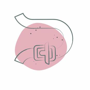 Icon Bend. related to Racing symbol. Color Spot Style. simple design editable. simple illustration vector