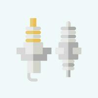 Icon Spark Plug. related to Racing symbol. flat style. simple design editable. simple illustration vector