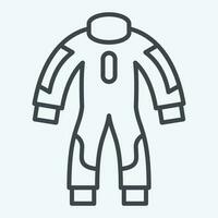 Icon Race Suit. related to Racing symbol. line style. simple design editable. simple illustration vector