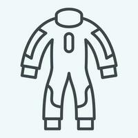 Icon Race Suit. related to Racing symbol. line style. simple design editable. simple illustration vector