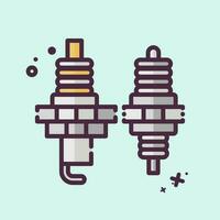 Icon Spark Plug. related to Racing symbol. MBE style. simple design editable. simple illustration vector