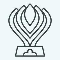 Icon Trophy. related to Racing symbol. line style. simple design editable. simple illustration vector