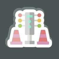 Sticker Traffic Lights. related to Racing symbol. simple design editable. simple illustration vector