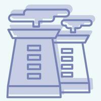 Icon Radioactive. related to Nuclear symbol. two tone style. simple design editable. simple illustration vector