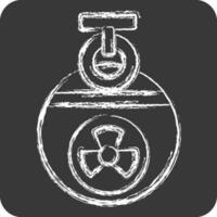 Icon Grenade. related to Nuclear symbol. chalk Style. simple design editable. simple illustration vector