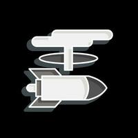 Icon Nuclear Weapon. related to Nuclear symbol. glossy style. simple design editable. simple illustration vector