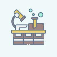 Icon Laboratory. related to Nuclear symbol. long shadow style. simple design editable. simple illustration vector