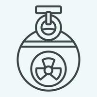 Icon Grenade. related to Nuclear symbol. line style. simple design editable. simple illustration vector